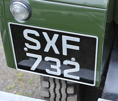 SXF732 Reg Plate